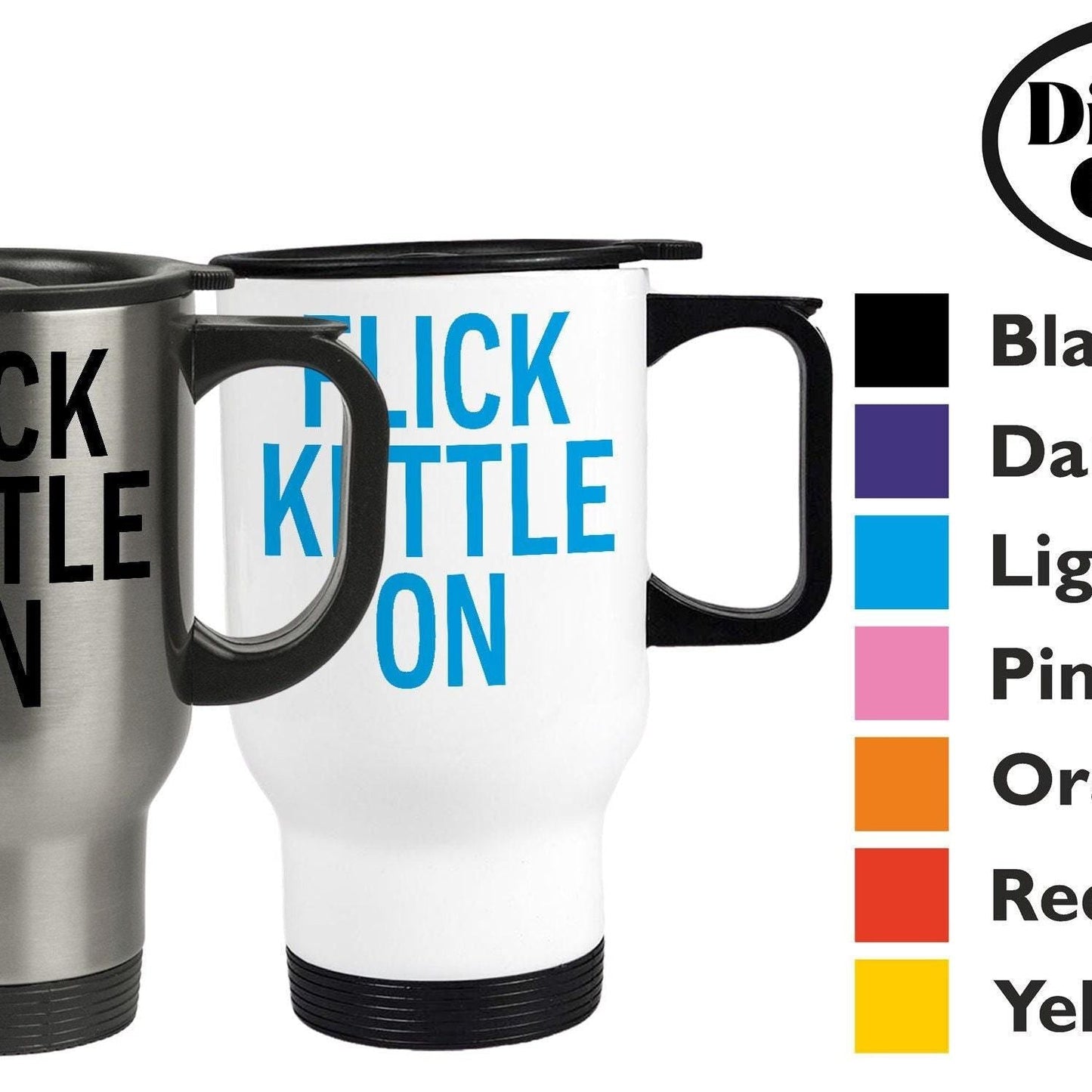 Flick Kettle On Yorkshire Dialect - Personalised Travel Mug