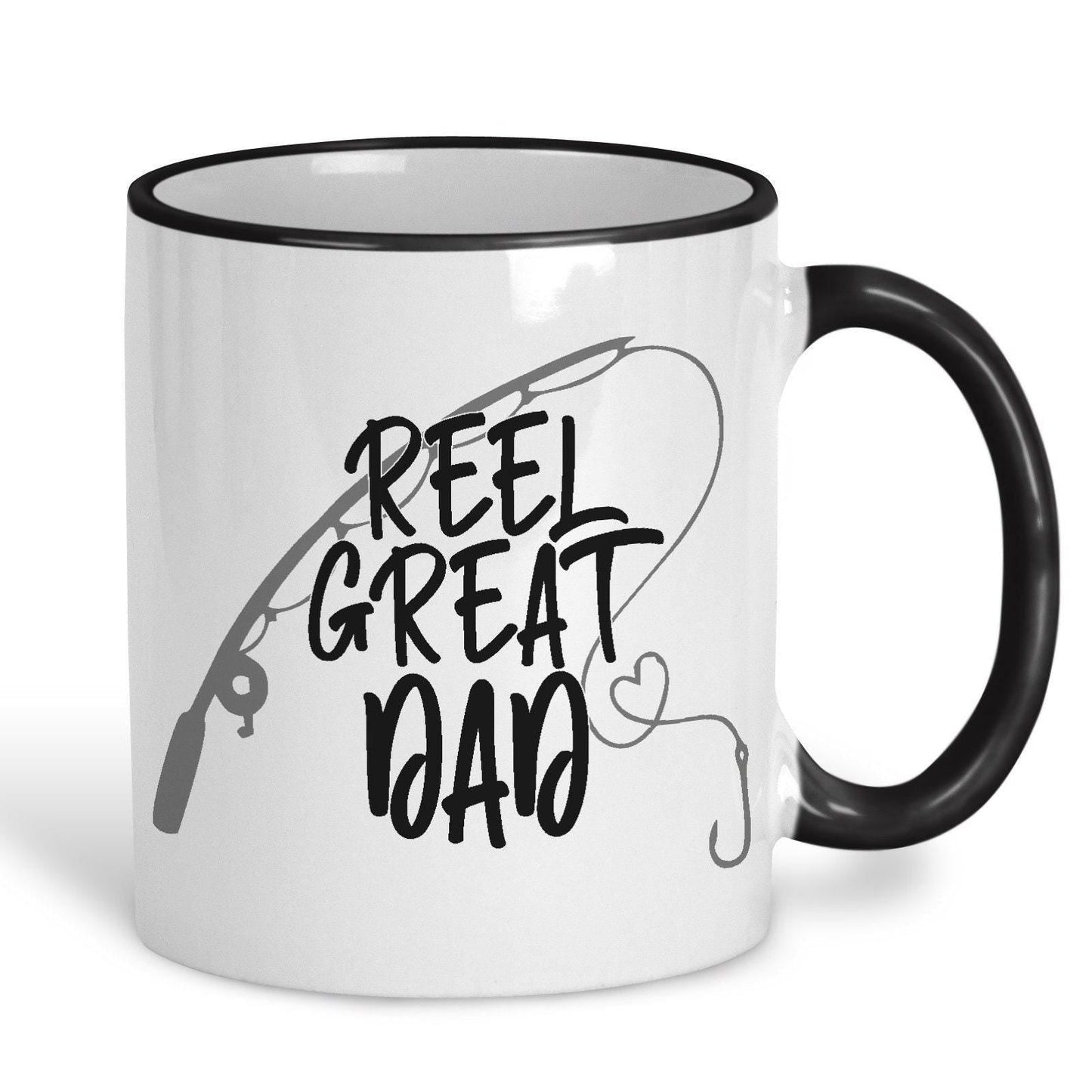Reel Great Dad Fishing Fisher Father's Day Personalised Mug