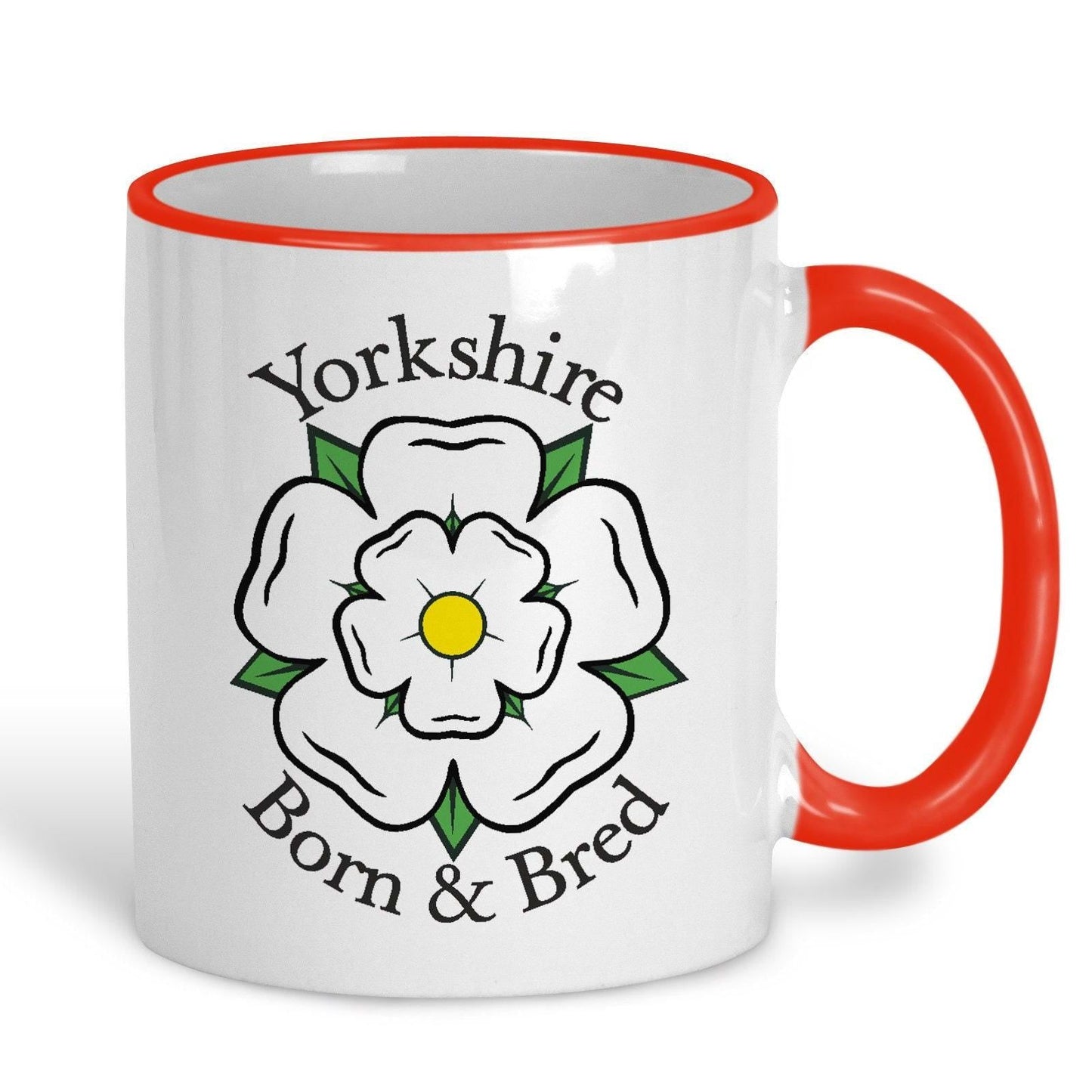 Born and Bred Yorkshire Rose - Personalised Ceramic Mug