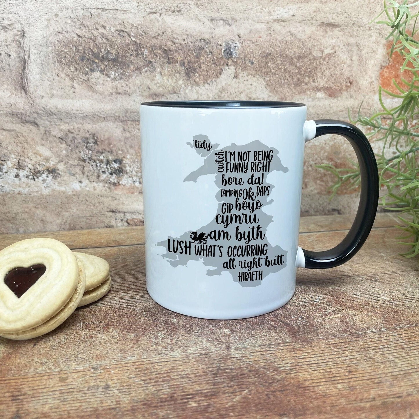 Wales Map Welsh Dialect Language - Personalised Ceramic Mug