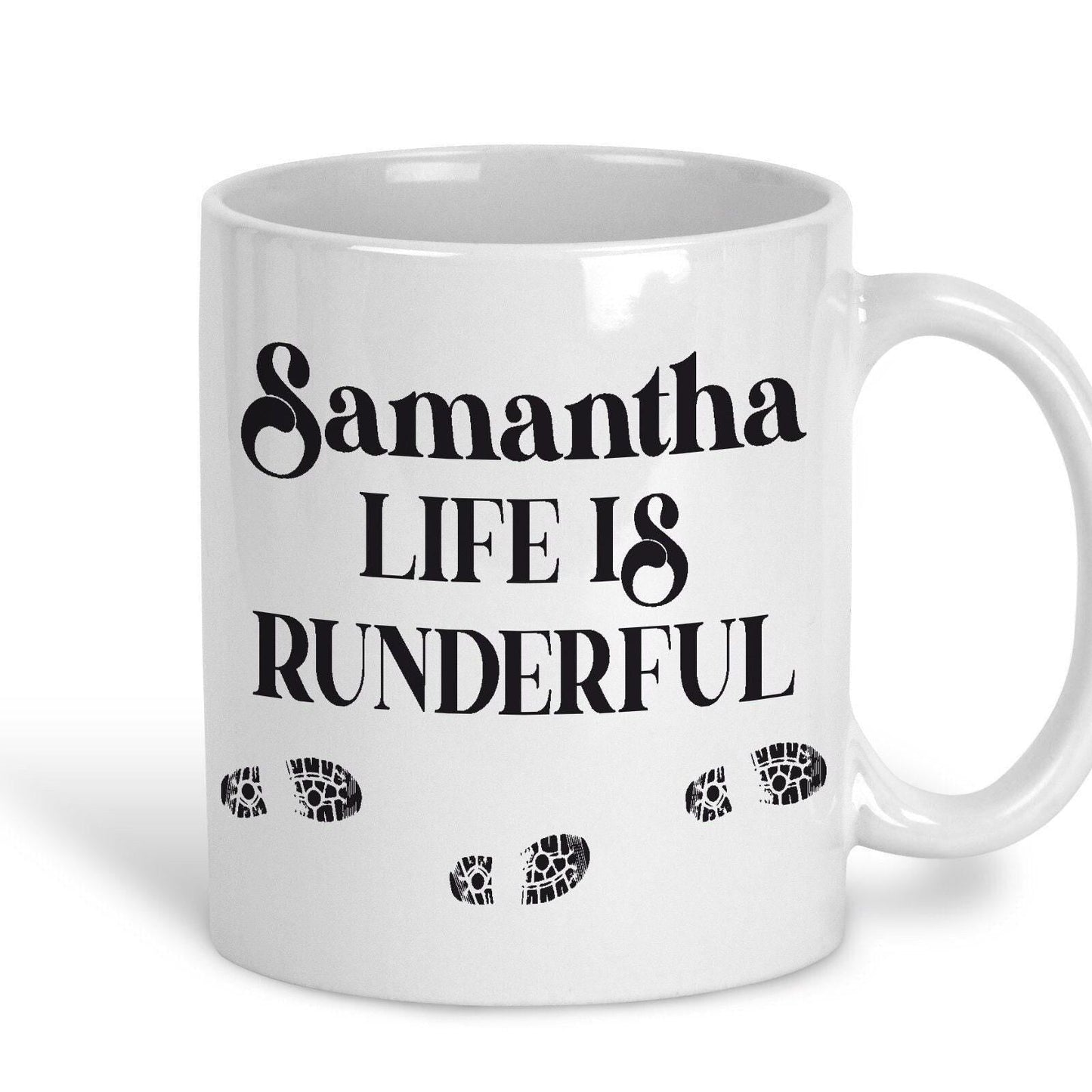 Life Is Runderful Running Runner Run Personalised Sport Mug Gift Active Fitness Marathon Hobby Race