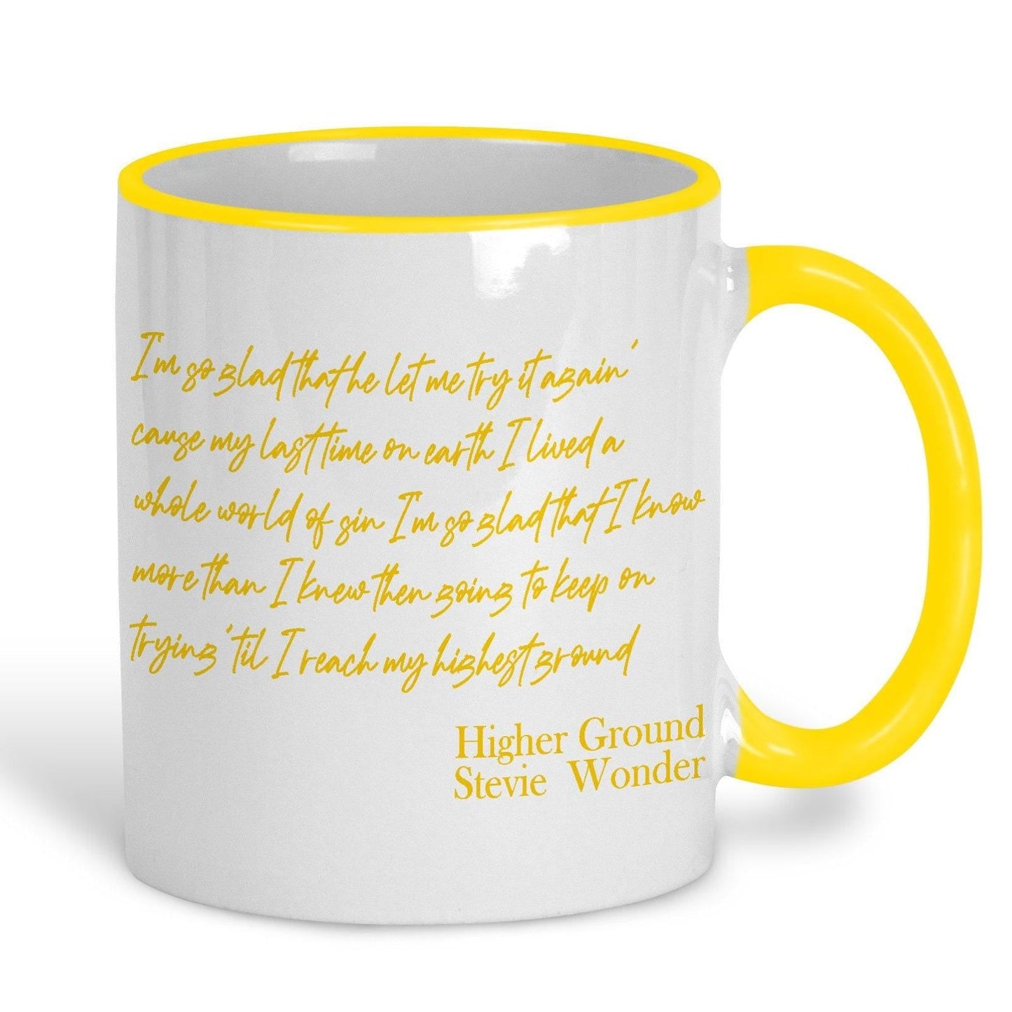 Stevie Wonder Higher Ground Music Lyrics Mug