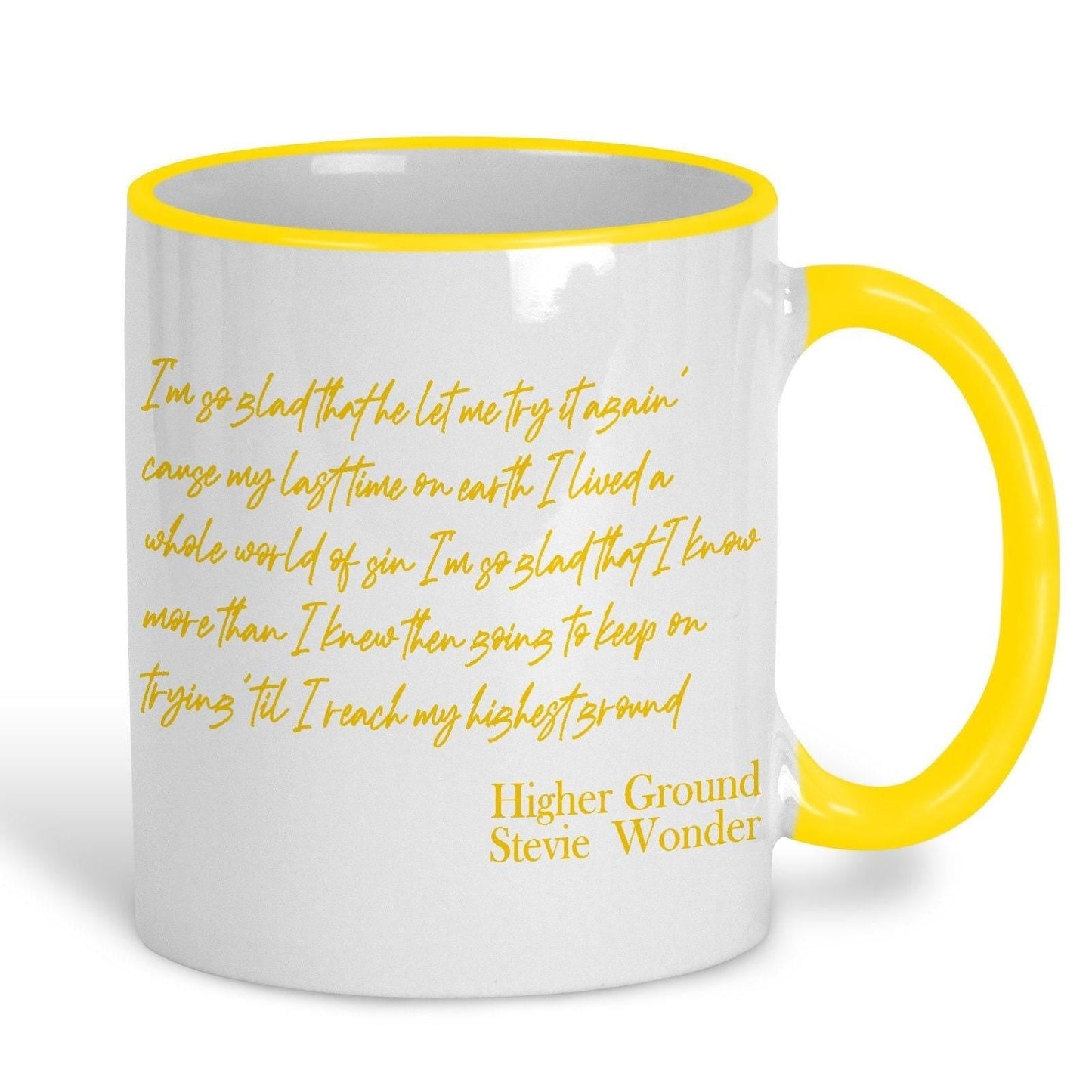 Stevie Wonder Higher Ground Music Lyrics Mug