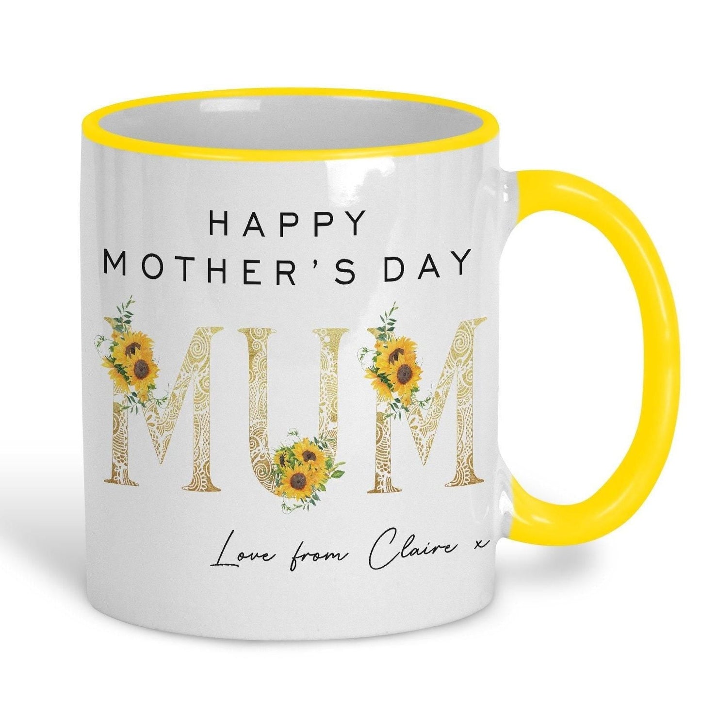 Sunflowers Mother's Day Personalised Ceramic Mug