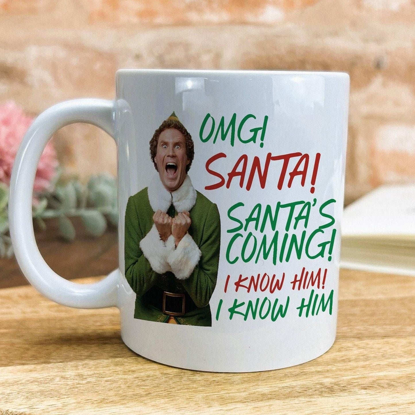 Buddy The Elf Movie Quote Personalised Ceramic Christmas Mug