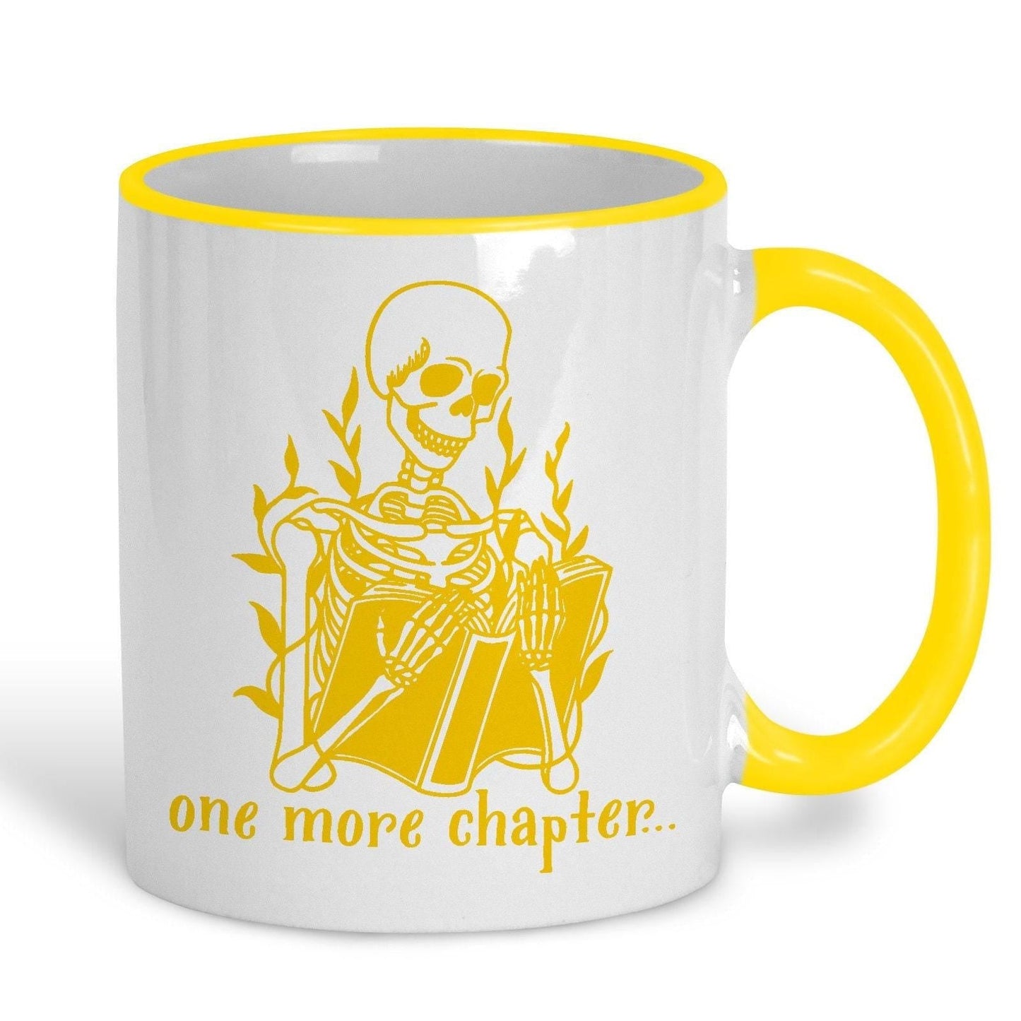 Skeleton One More Chapter Personalised Reader's Ceramic Mug