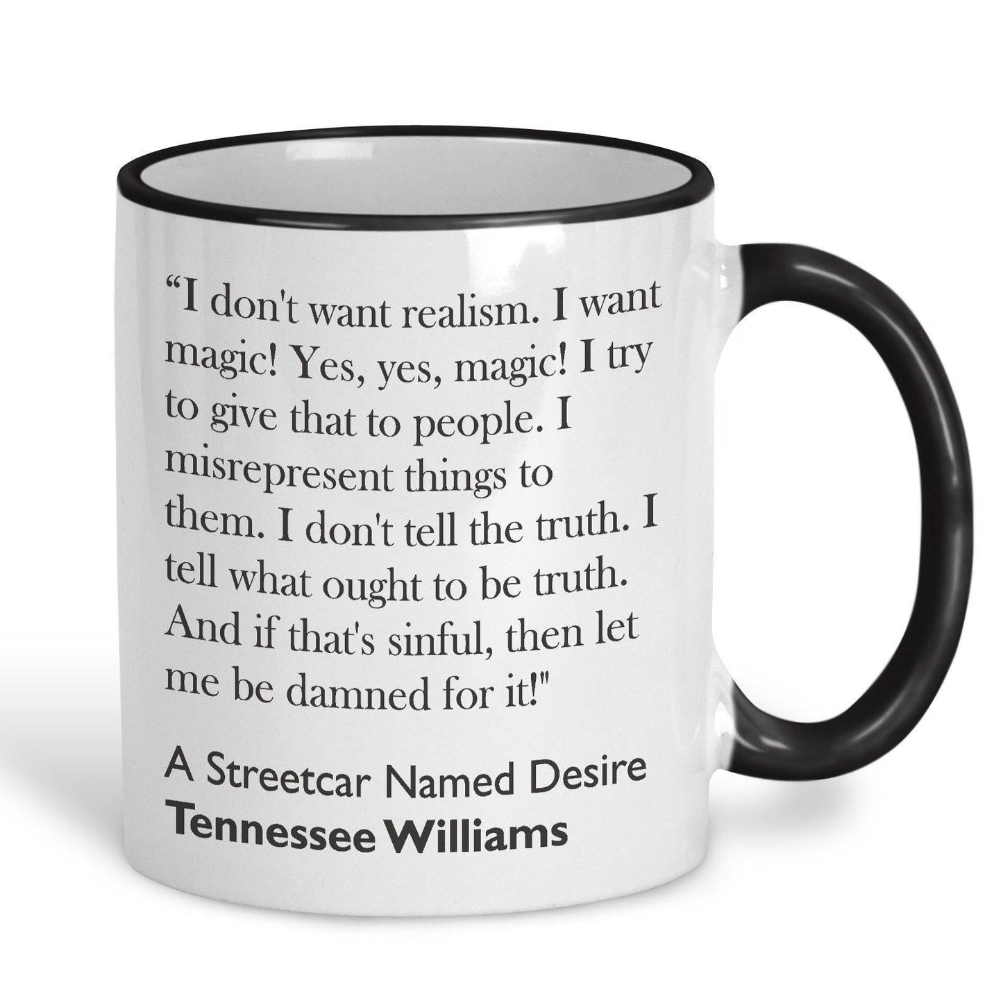 Tennessee Williams Streetcar Named Desire Literary Quote Mug