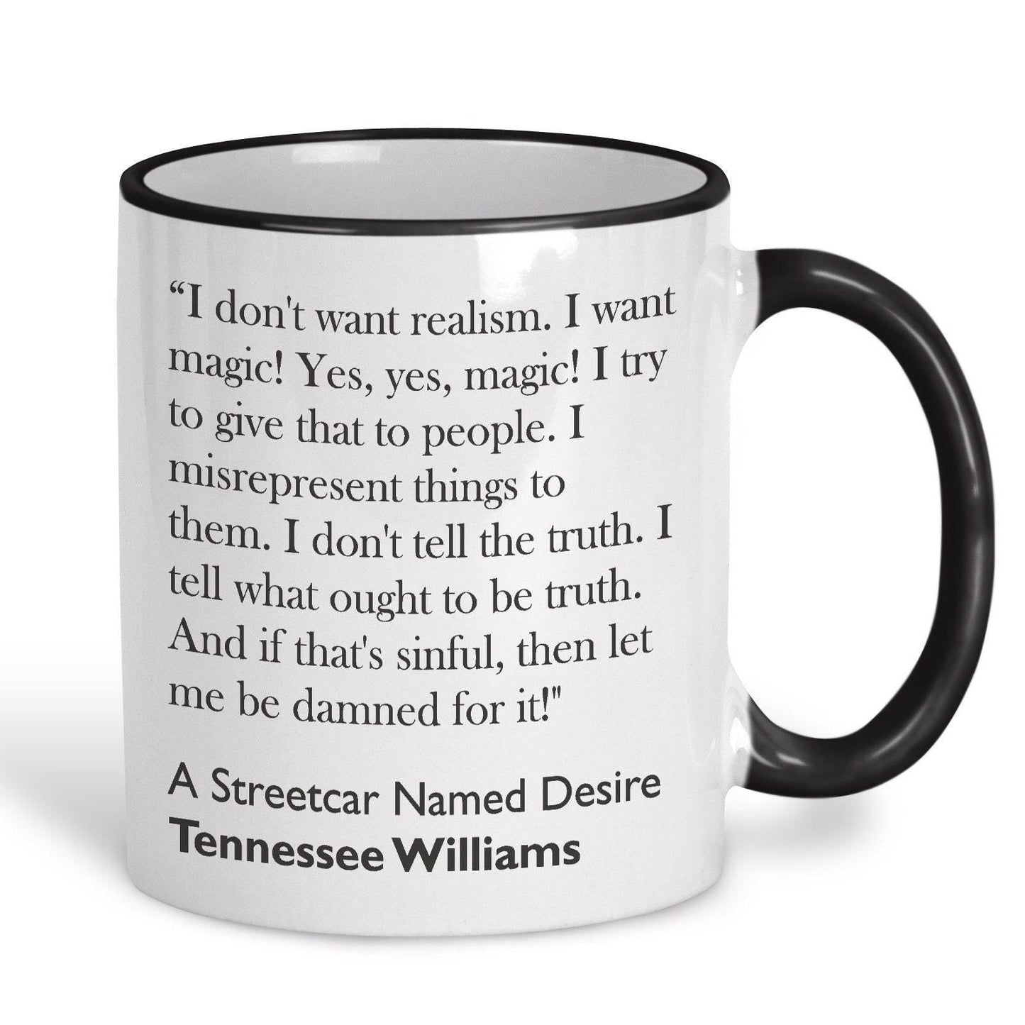Tennessee Williams Streetcar Named Desire Literary Quote Mug