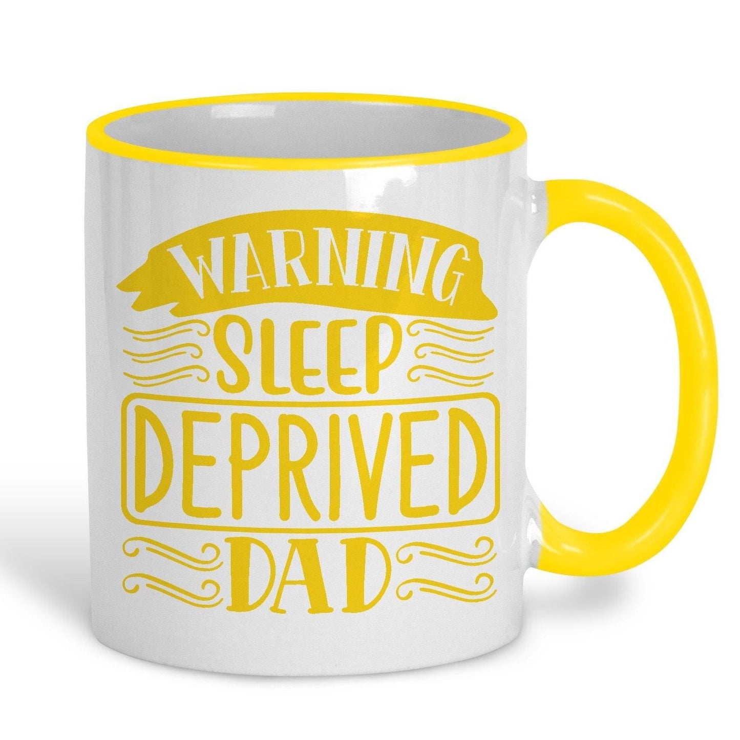 Warning Sleep Deprived Dad Father's Day Personalised Mug