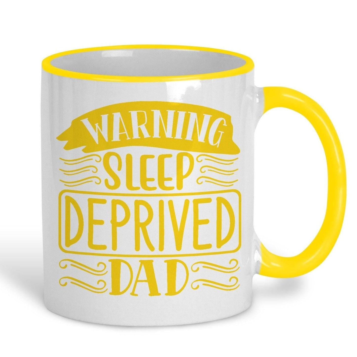 Warning Sleep Deprived Dad Father's Day Personalised Mug
