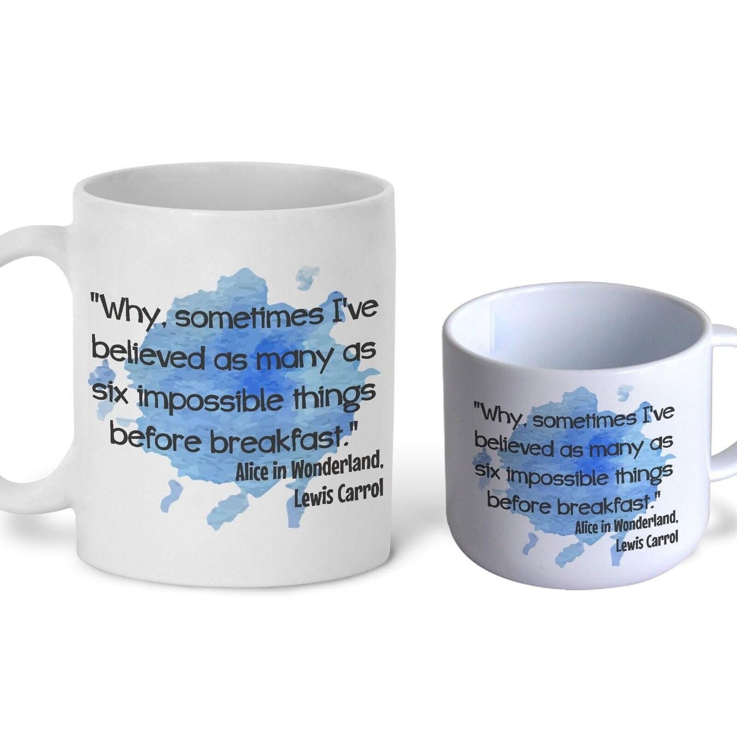 Alice in Wonderland Children's Book Quote Literature Mug | Personalised | Gift | Plastic | Unbreakable | Toddler | Children