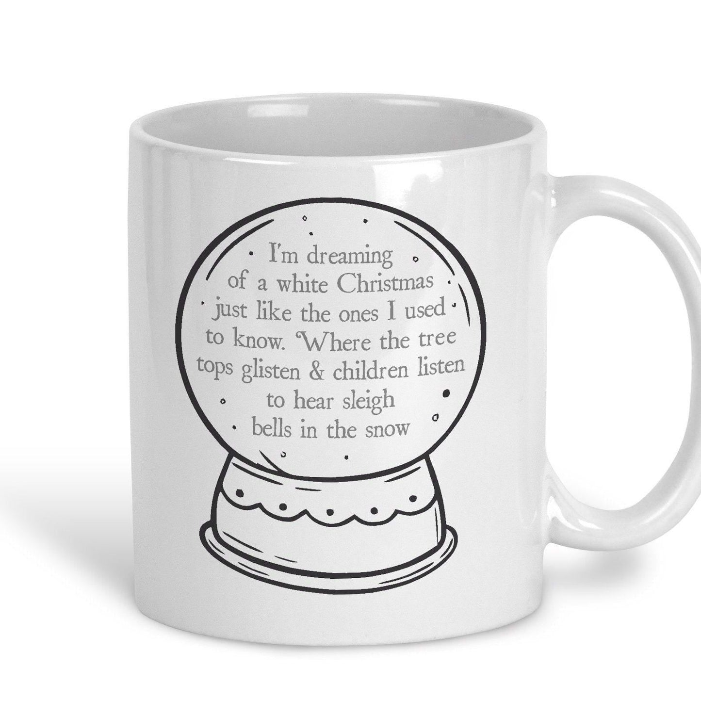 White Christmas Song Lyrics Personalised Ceramic Mug