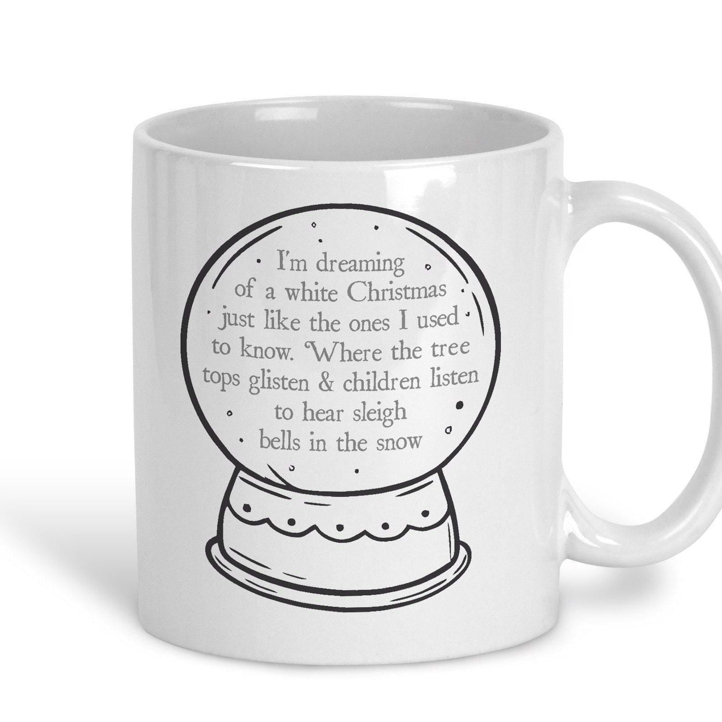 White Christmas Song Lyrics Personalised Ceramic Mug