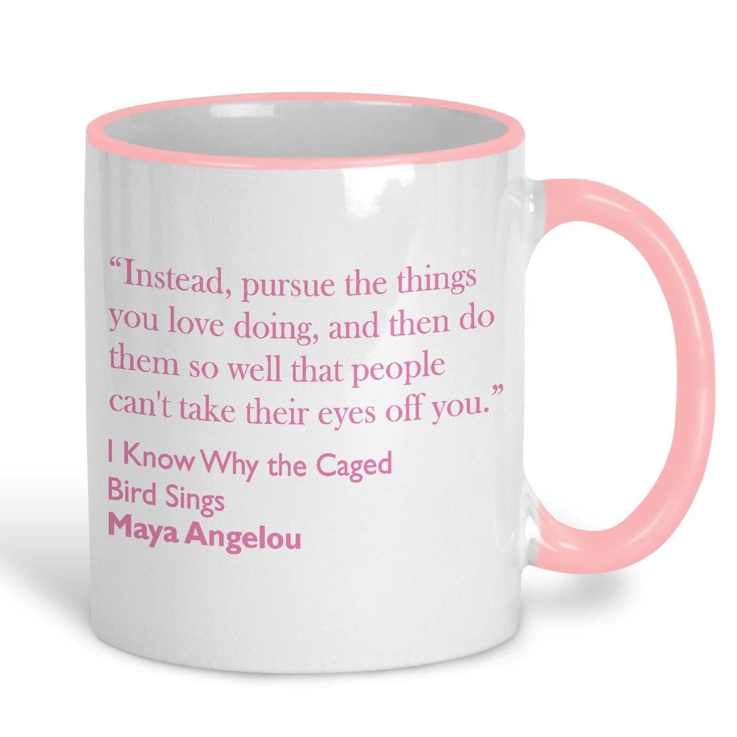 Maya Angelou I Know Why The Caged Bird Sings Book Quote Personalised Ceramic Mug