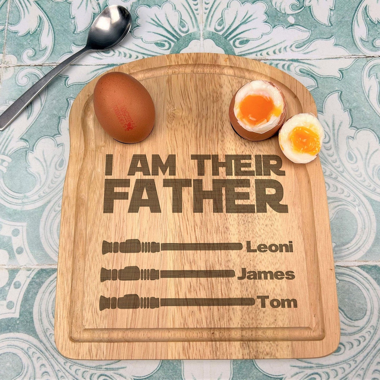 I Am Their Father Star Wars Personalised Egg Breakfast Board - Father's Day Gift