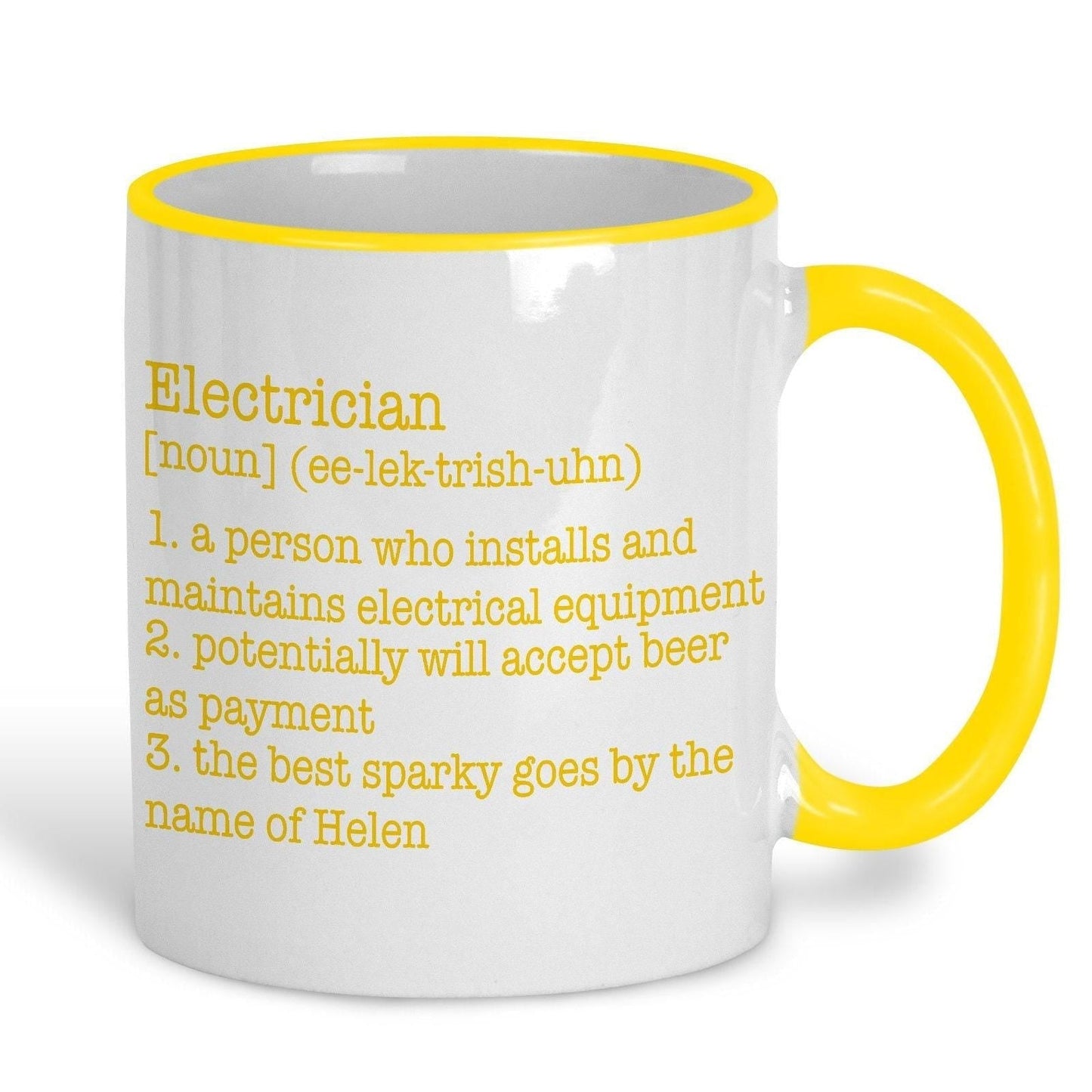 Electrician Definition Sparky Personalised Ceramic Mug
