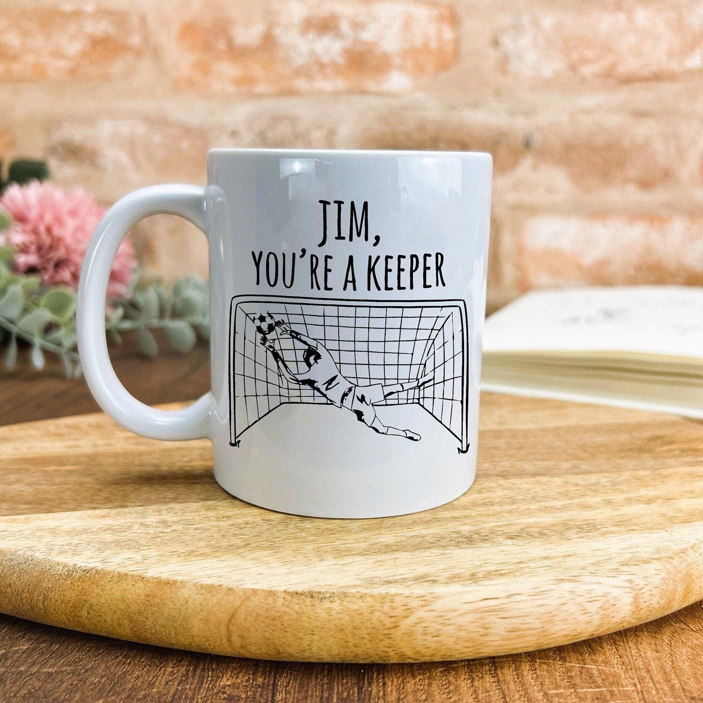 You're A Keeper Football Pun Funny Personalised Mug Valentine's Day Boyfriend Girlfriend Gift Partner