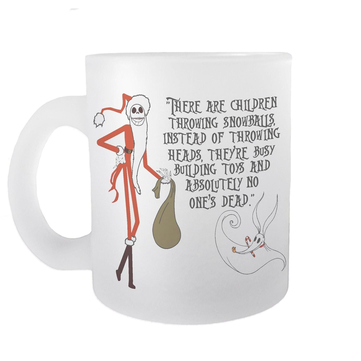 Nightmare Before Christmas Frosted Glass Movie Mug Secret Santa Gift XMAS Stocking Filler