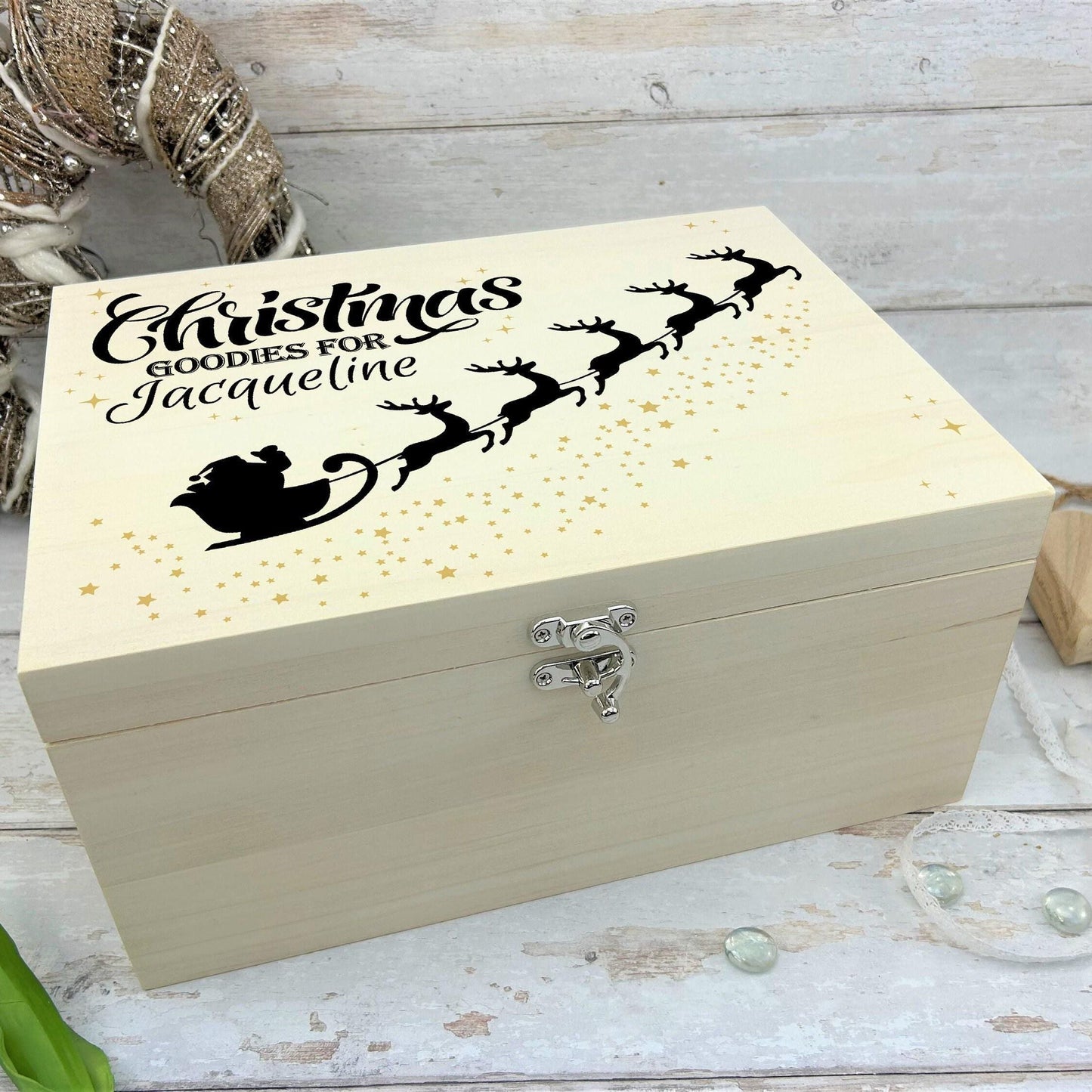 Santa Sleigh Goodies Personalised Christmas Eve Gift Box