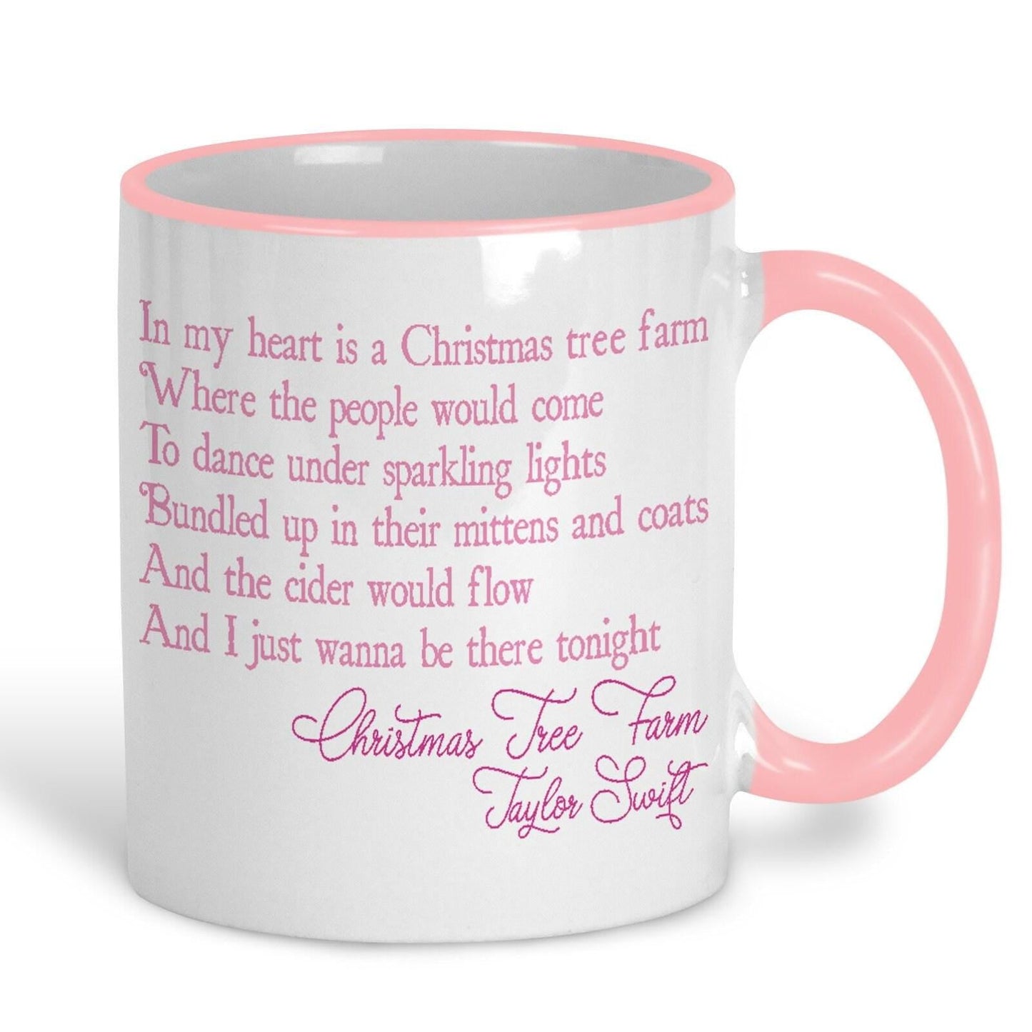 Christmas Tree Farm Taylor Swift Christmas Song Lyrics Mug