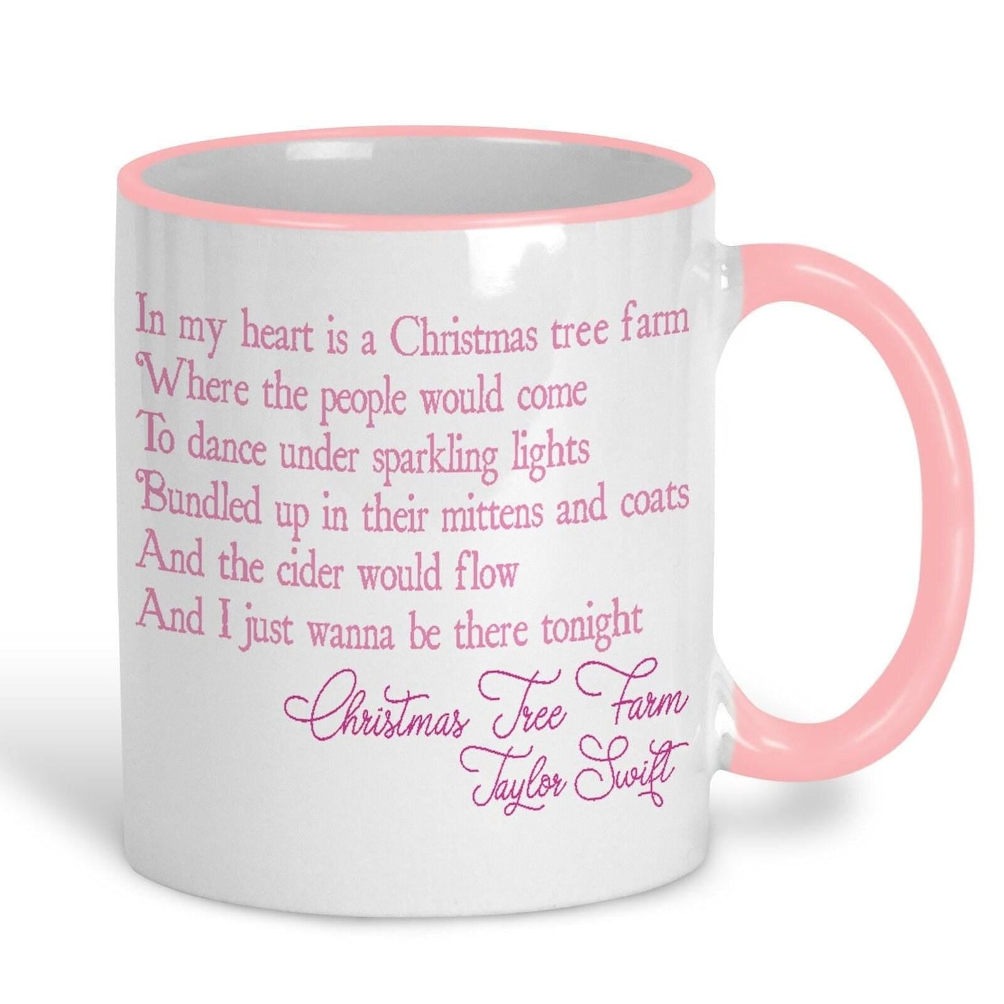 Christmas Tree Farm Taylor Swift Christmas Song Lyrics Mug