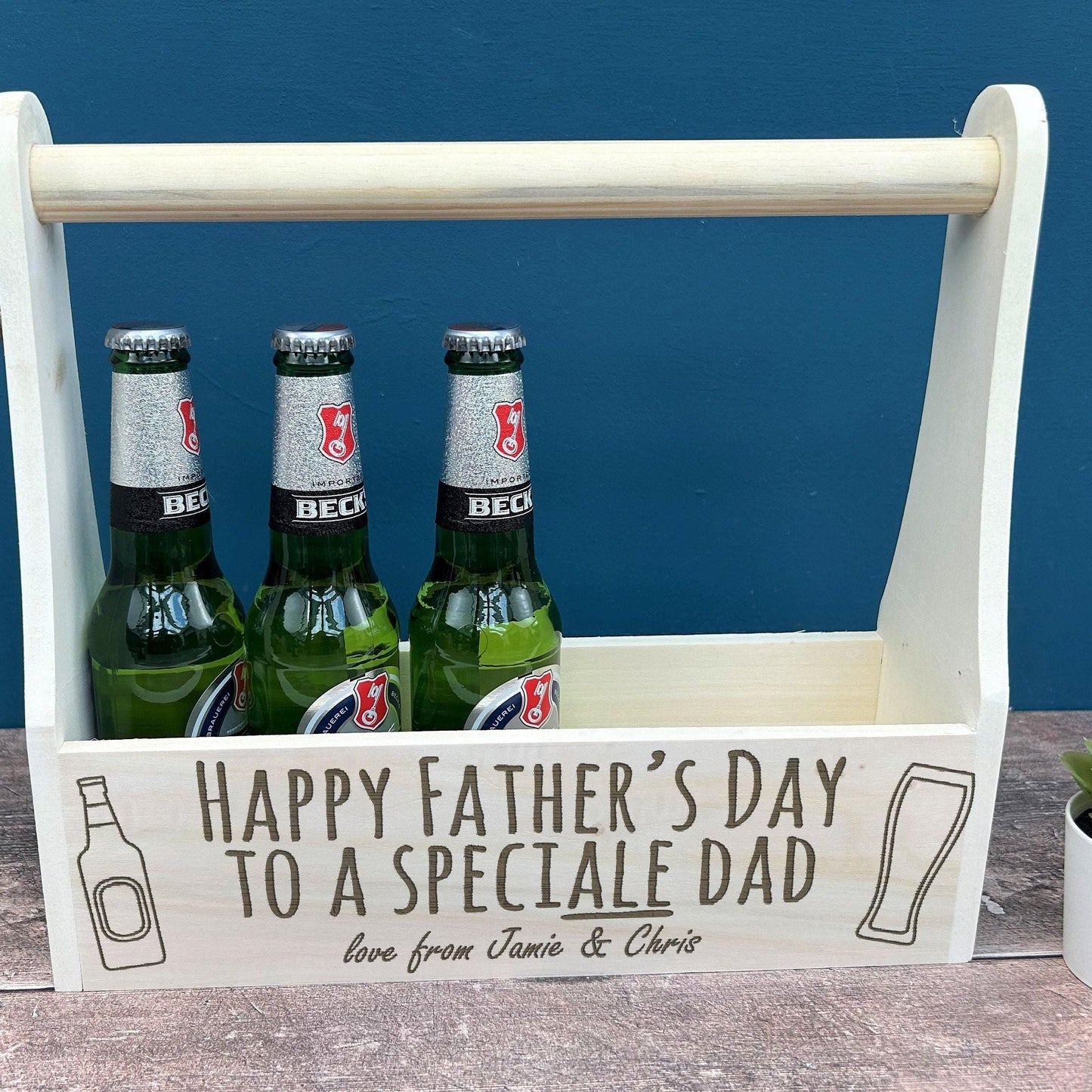 SpeciALE Dad Pun Beer Carrier - Father's Day Gift - Personalised BBQ Summer Drinks Holder