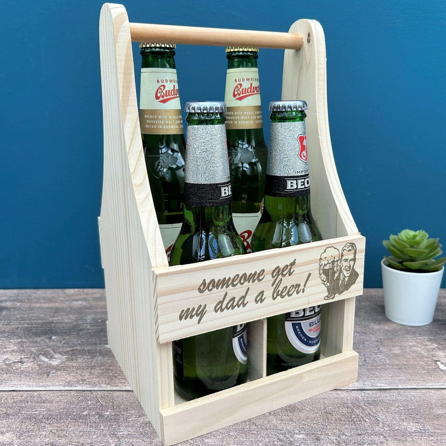 Someone Get My Dad A Beer - Personalised Beer Carrier - Father's Day Gift