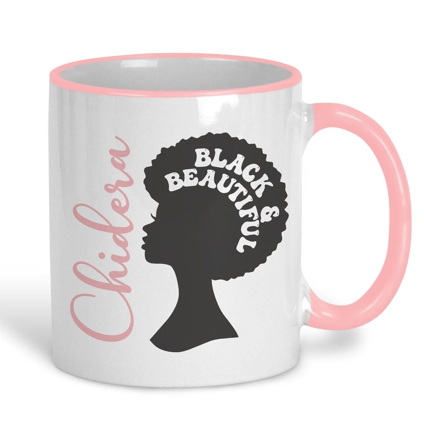 Black & Beautiful Afro Hair Personalised Ceramic Mug