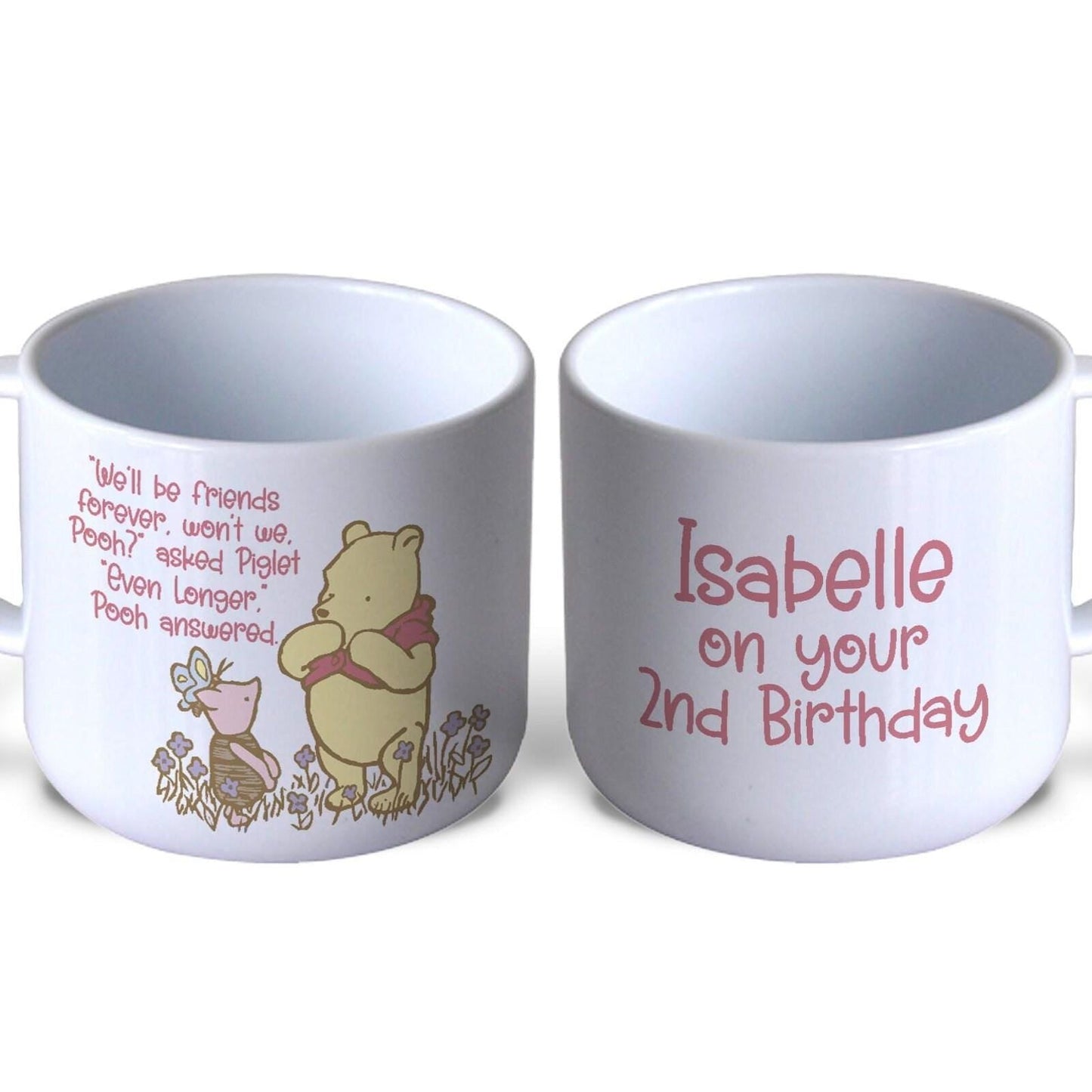 Pooh Bear Friends First Birthday Children's Personalised Mug Unbreakable Kids Toddler Child Safe