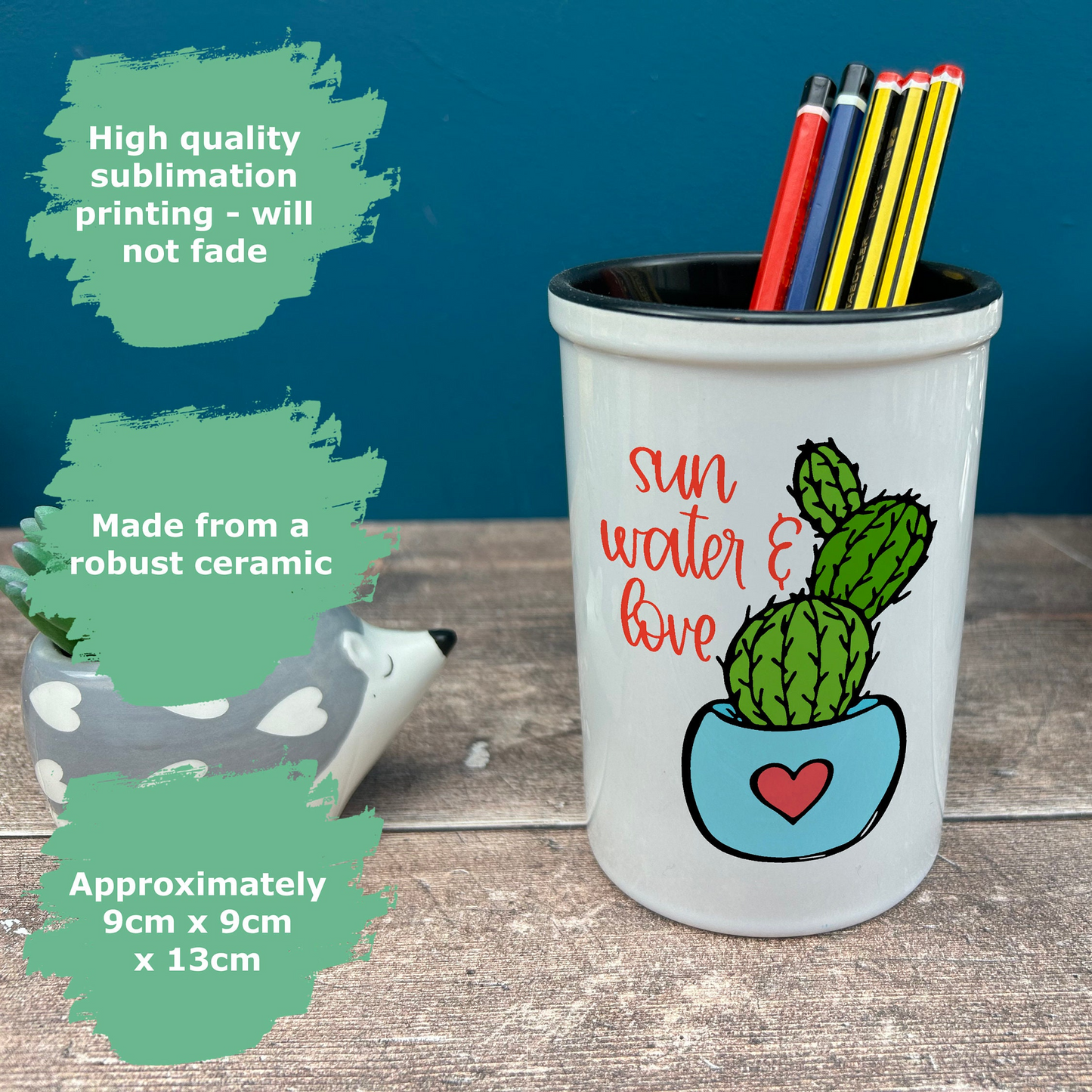 a cup that has some pencils in it