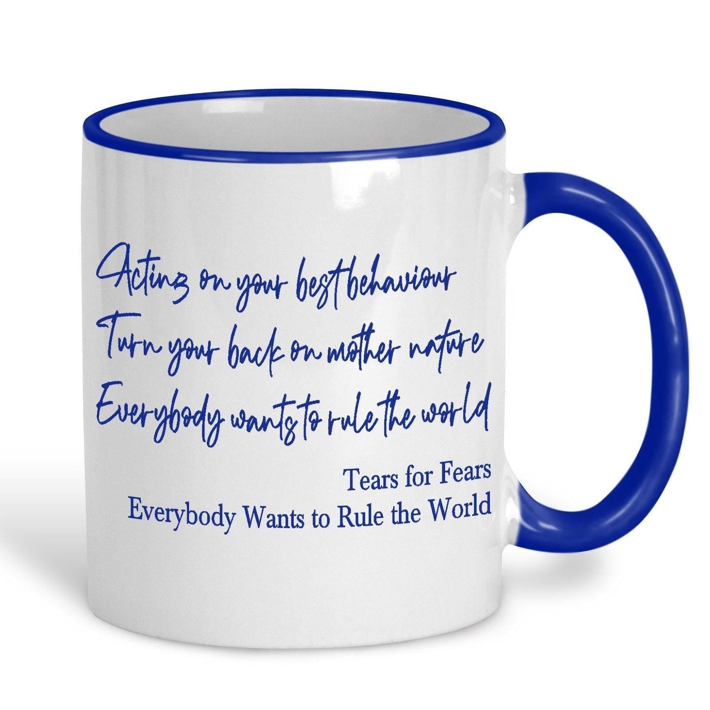Tears for Fears Everybody Wants To Rule The World Personalised Music Ceramic Mug