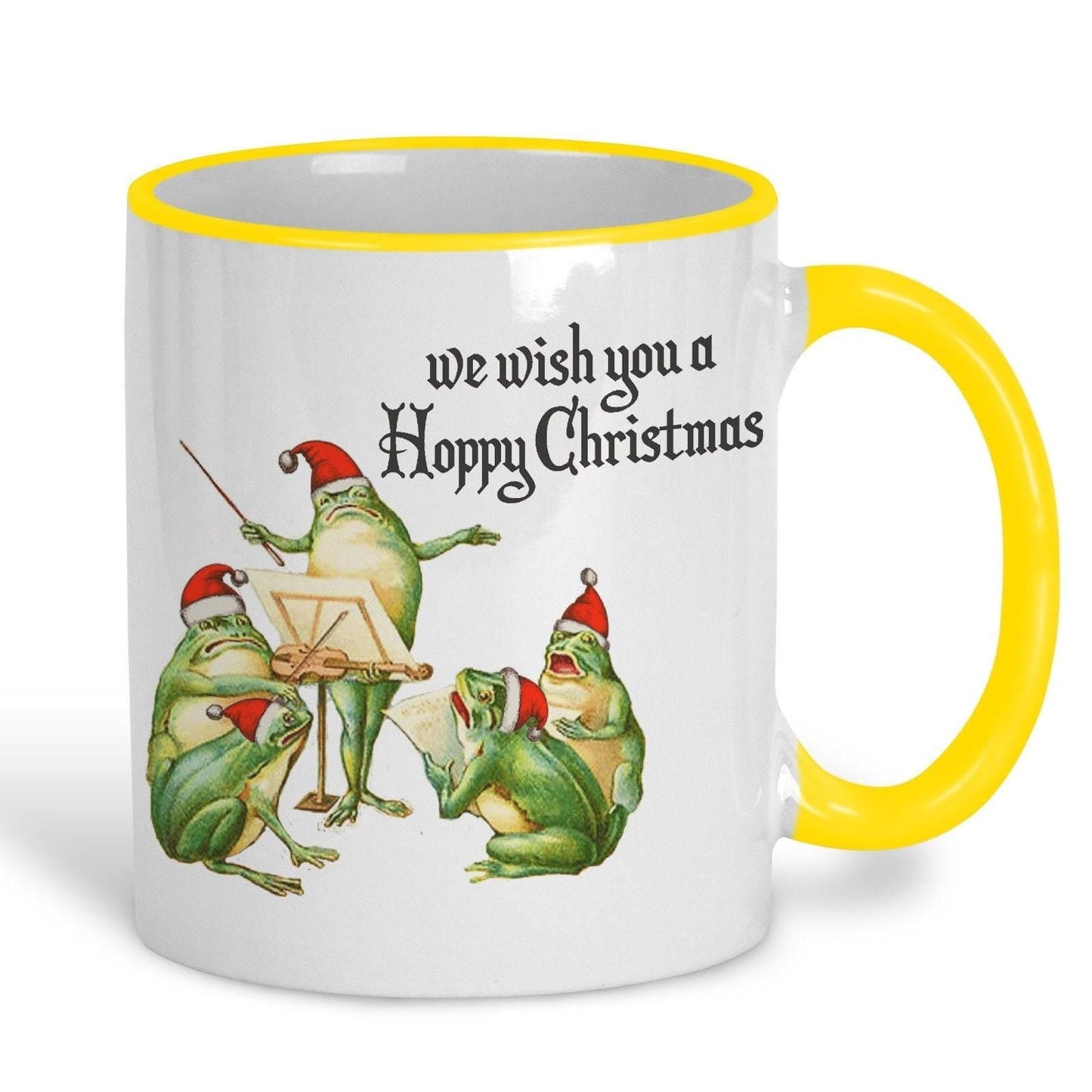 Frog Carollers Christmas Gift Personalised Ceramic Mug