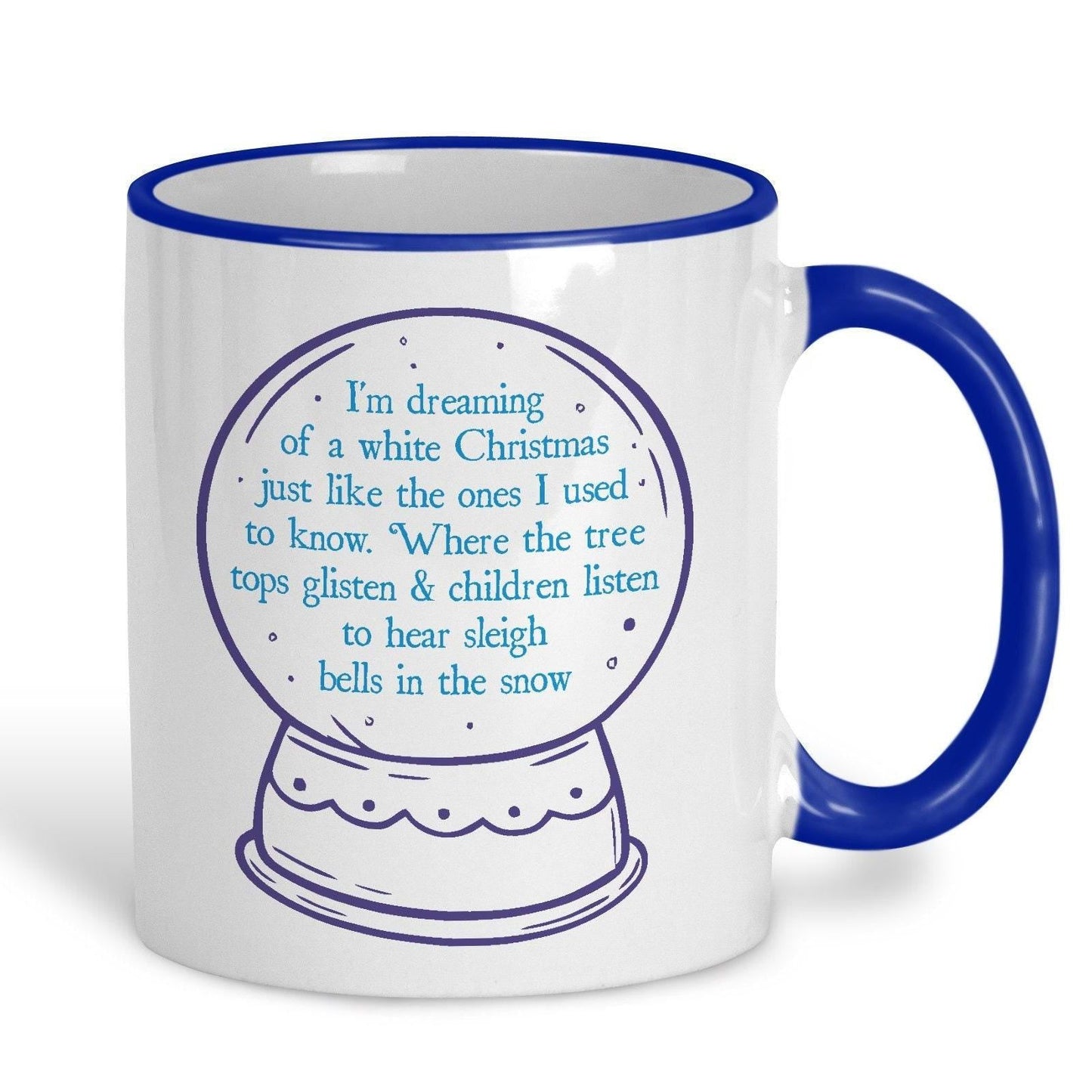 White Christmas Song Lyrics Personalised Ceramic Mug