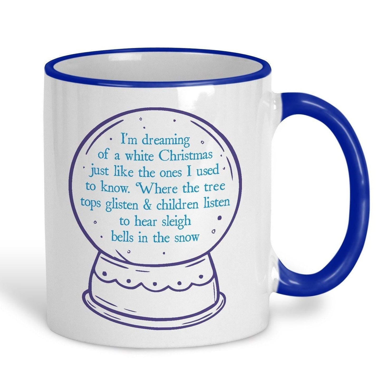 White Christmas Song Lyrics Personalised Ceramic Mug