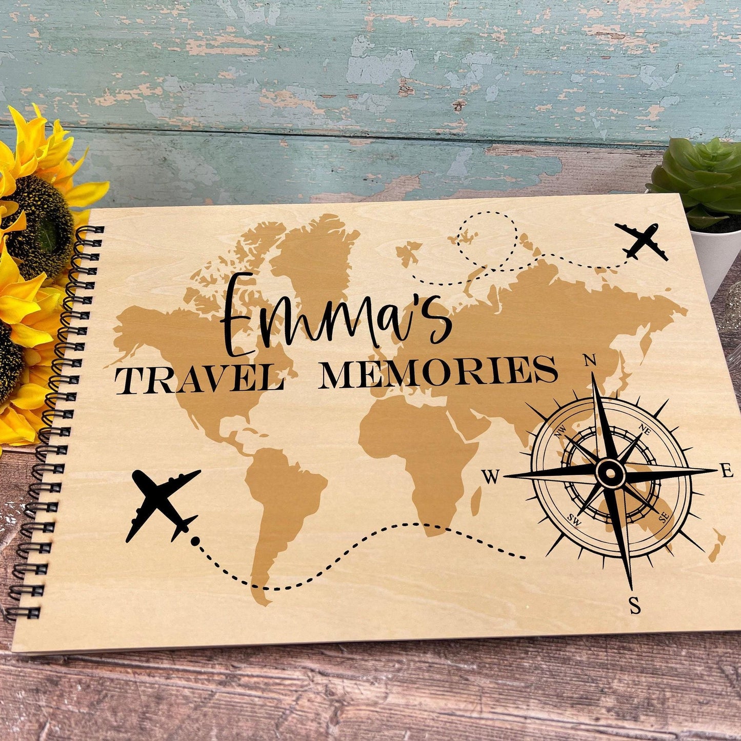 Travel Memories Map - Personalised Travelling Holiday Memories Book - Gap Year Gift