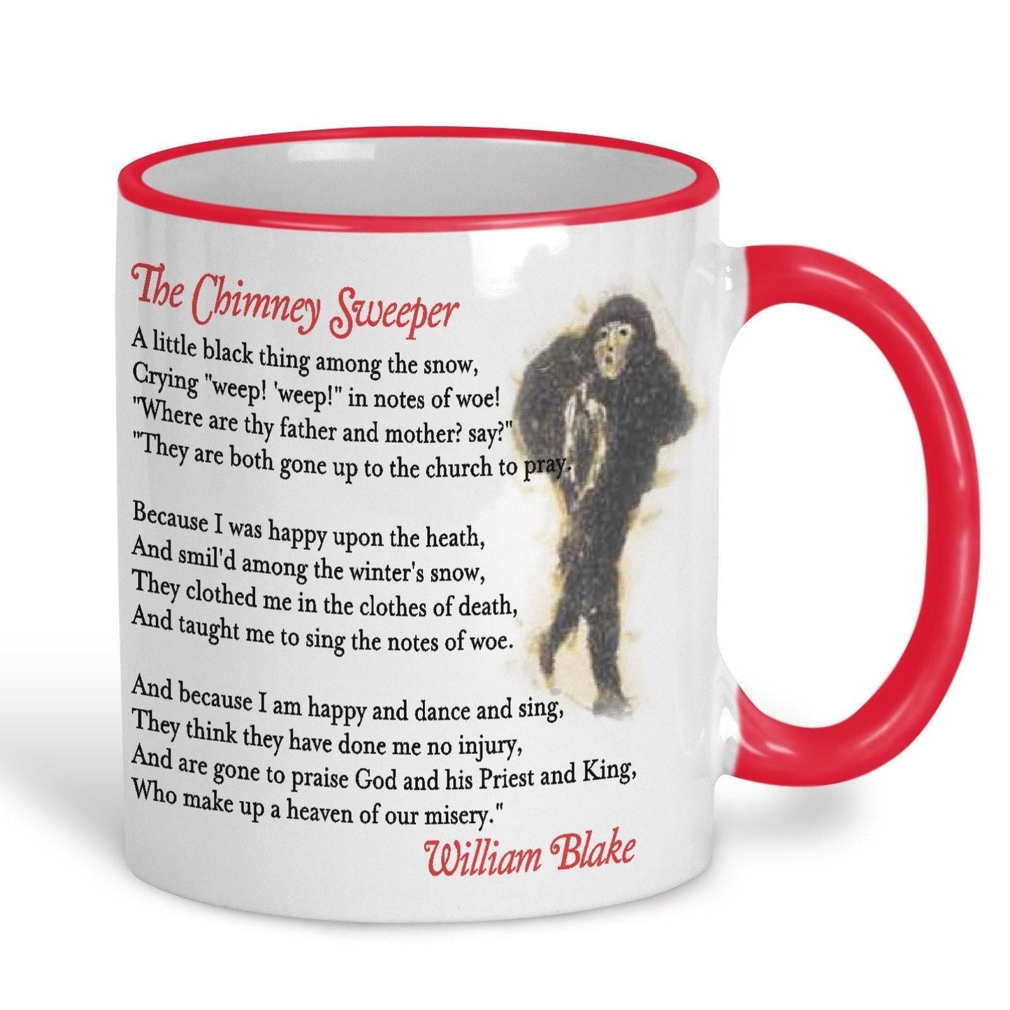 William Blake The Chimney Sweeper Poetry Quote Mug