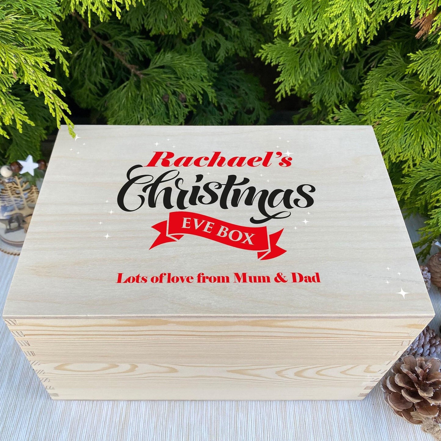 Christmas Eve Box Hamper Gift Personalised Message XMAS Treats Family