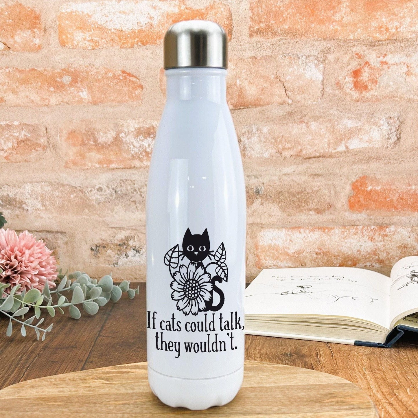 If Cats Could Talk Water Bottle Personalised Gift