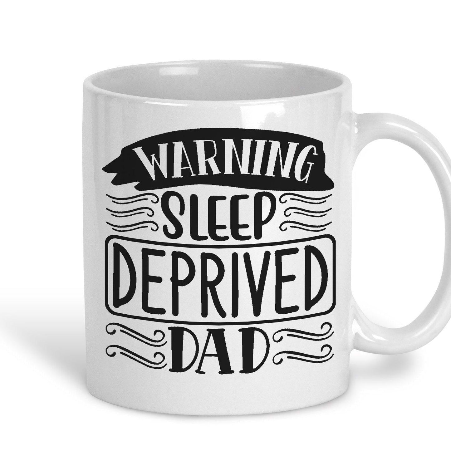 Warning Sleep Deprived Dad Father's Day Personalised Mug