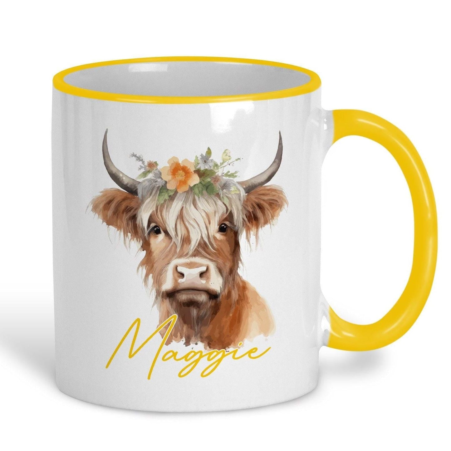 Highland Cow - Scotland Scottish Dialect - Personalised Ceramic Mug - Regional Gift - Perfect for Friend and Family.