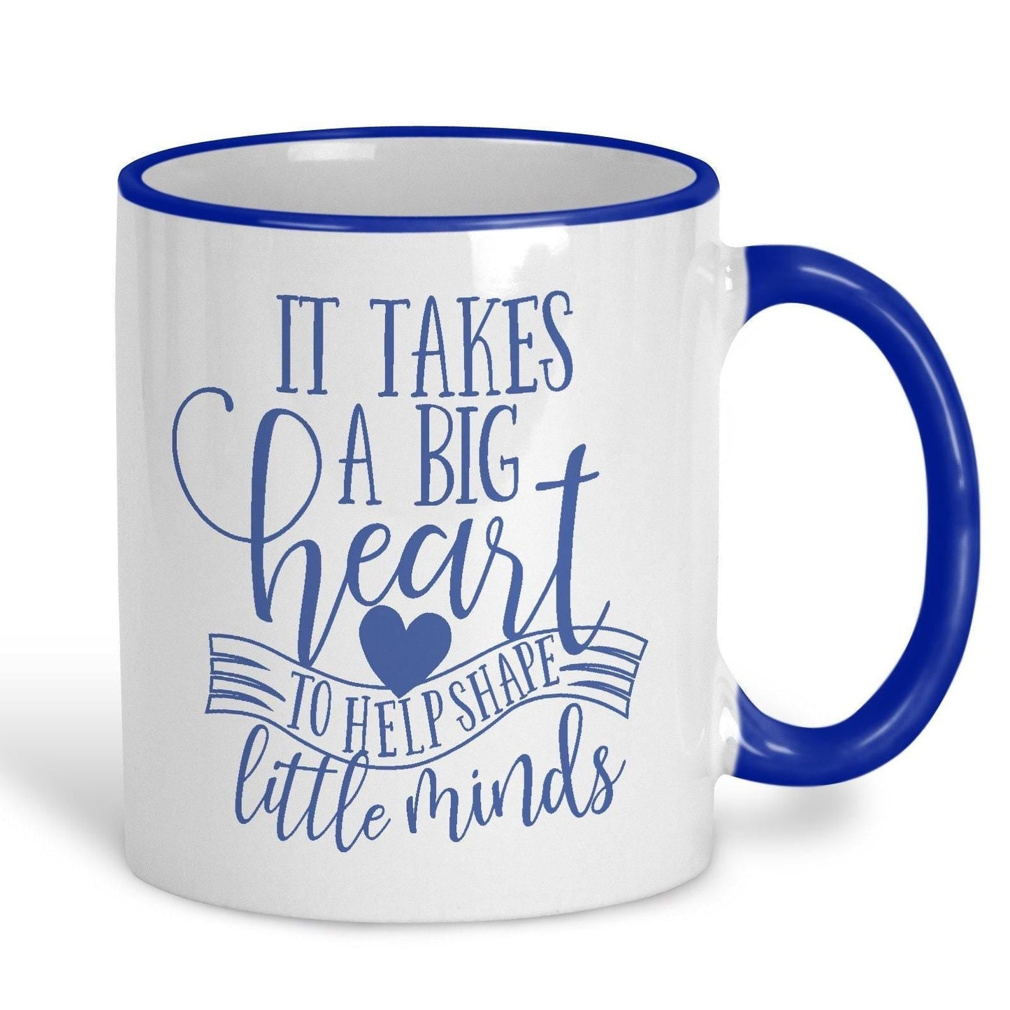 It takes a big heart Teacher Personalised Message End of School Gift Mug