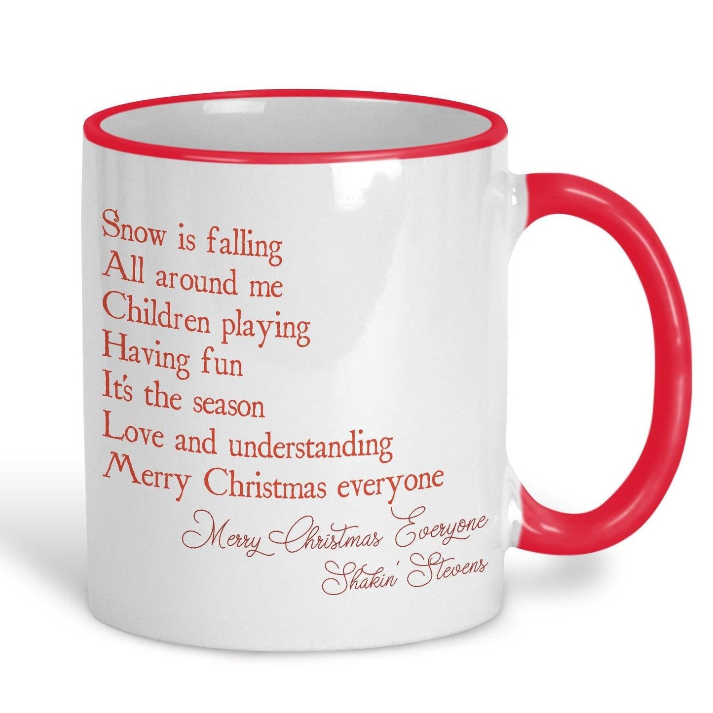 Merry Christmas Everyone Shakin' Stevens Christmas Song Lyrics Personalised Ceramic Mug