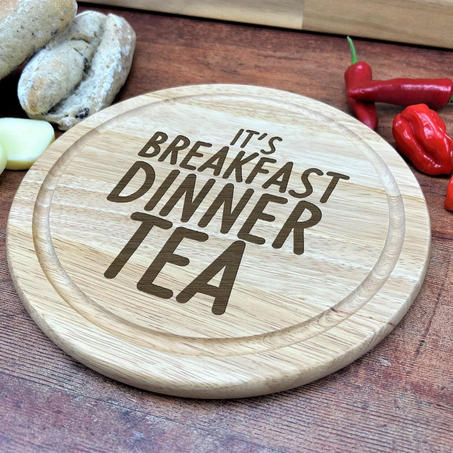 It's Breakfast Dinner Tea - Manchester Dialect - Chopping Board