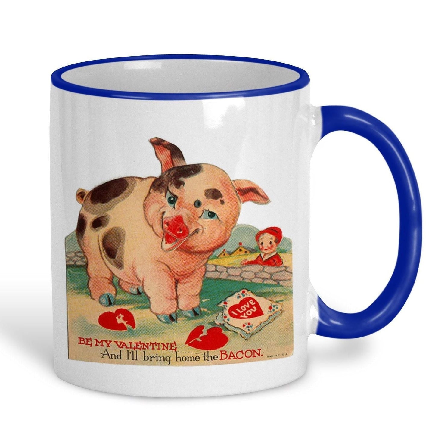 I'll Bring Home The Bacon Valentine's Day Mug Retro Design