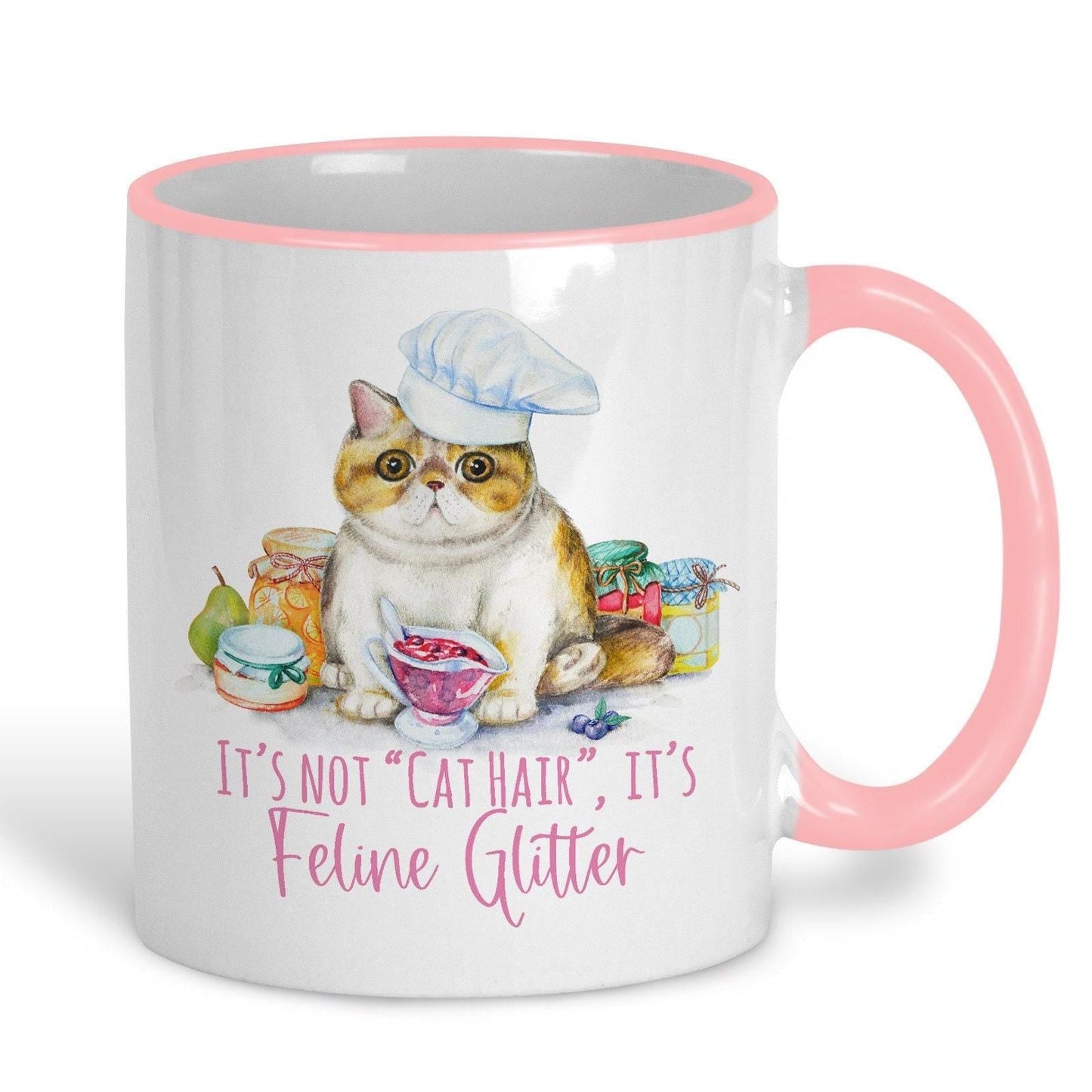 Feline Glitter Cat Design Mug