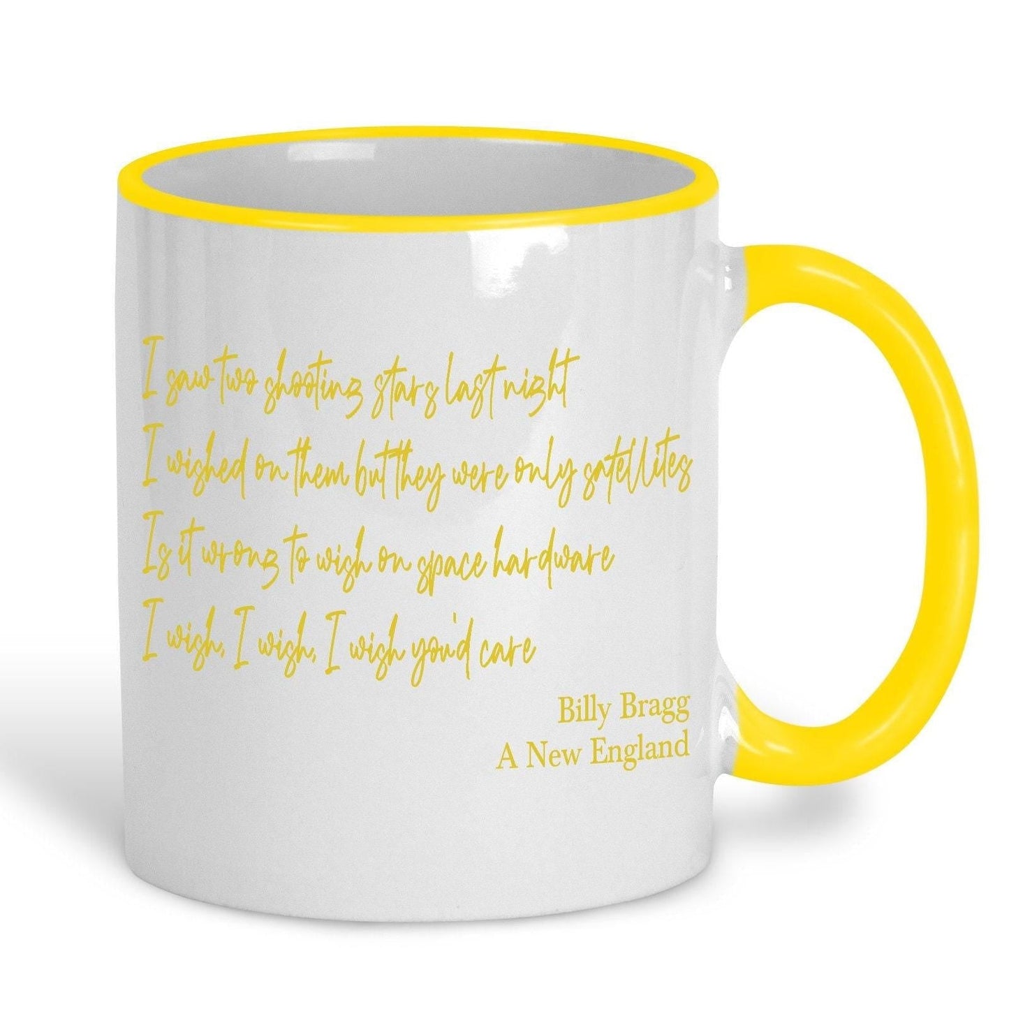 Billy Bragg A New England Mug 80s British Music Lyrics Personalised Mug