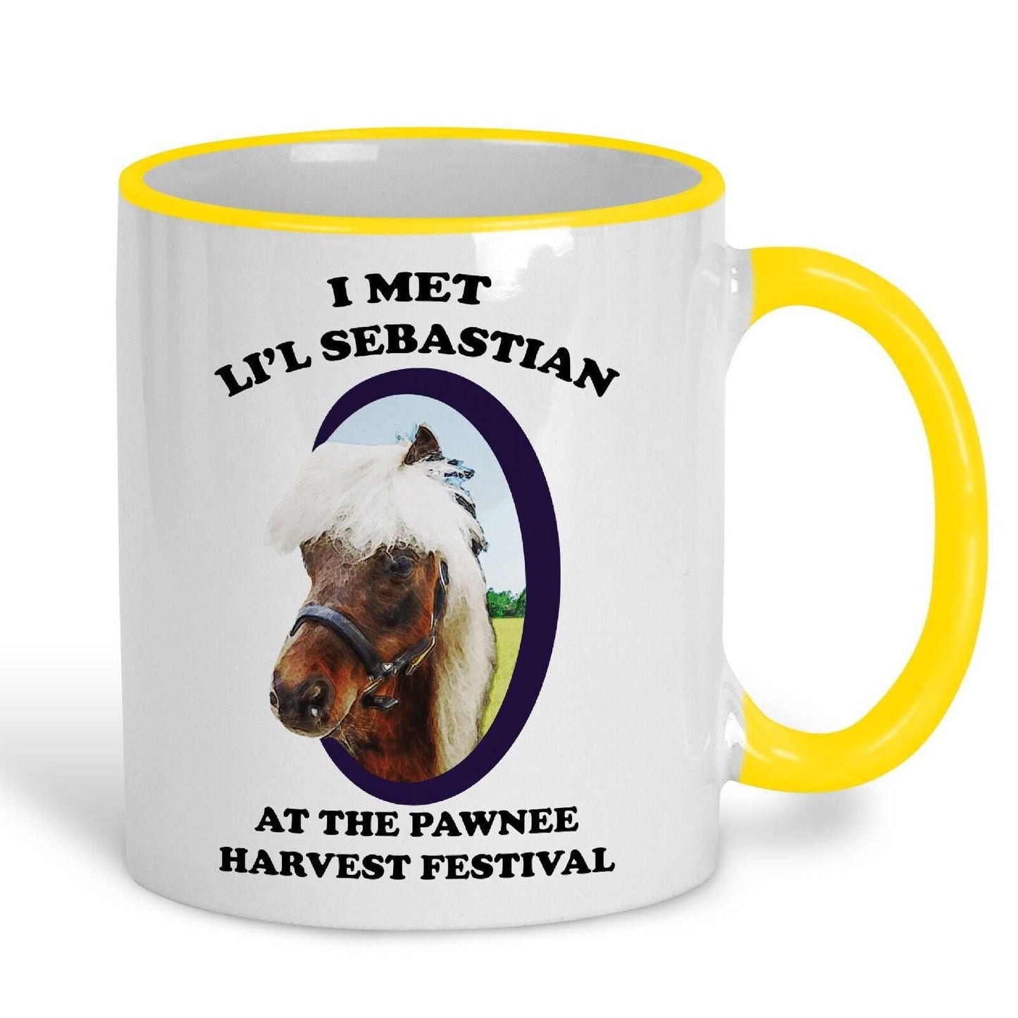 I Met Li'l Sebastian Parks and Recreation TV Show Ceramic Mug