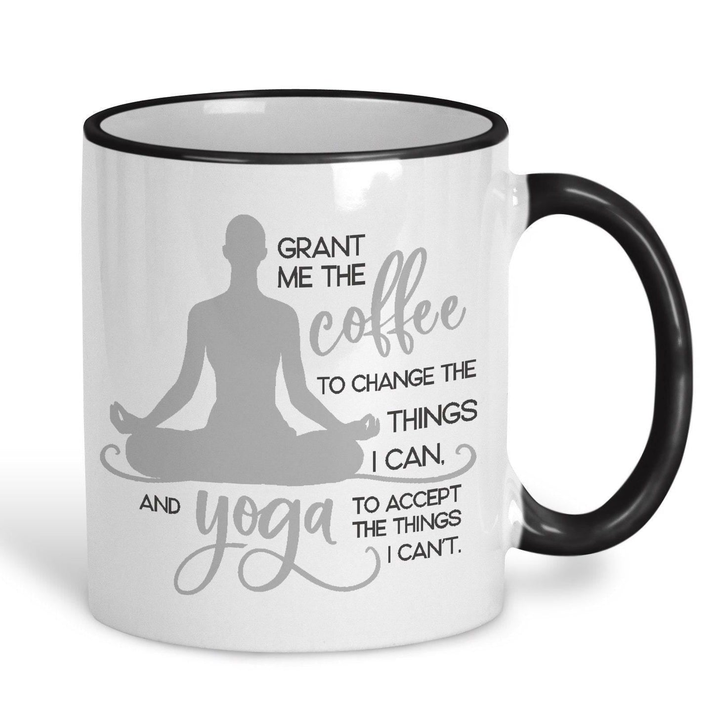 Grant Me Coffee and Yoga Acceptance Change Personalised Ceramic Mug
