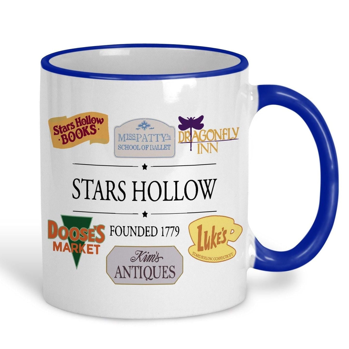 Stars Hollow Business Signs Gilmore Girls TV Show Ceramic Mug