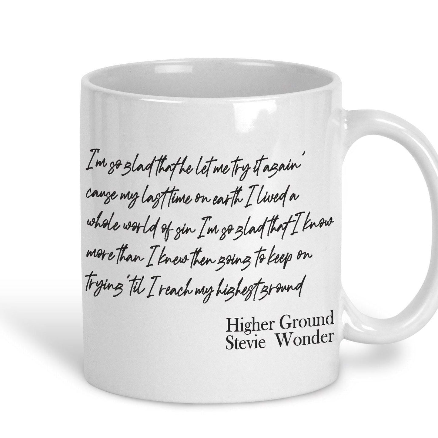 Stevie Wonder Higher Ground Music Lyrics Mug